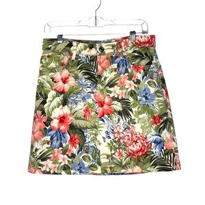 Tommy Bahama 🌴 Mini Skirt in multi colour tropical print size 6